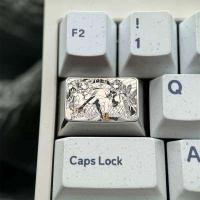 1.5U Tab Titanium Alloy Artisan Keycaps Precision Pointillism for Mechanical Keyboard -Fate